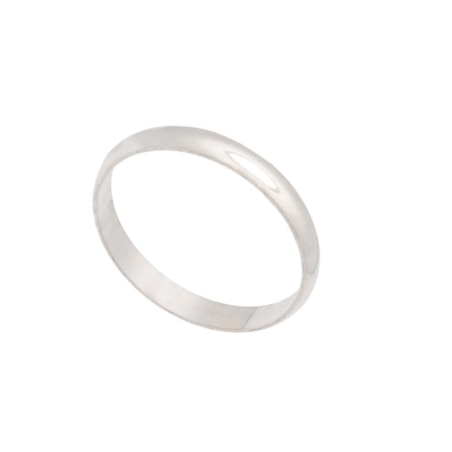 Alianza de Plata básica de media caña en acabado pulido, 3mm de ancho y 0,9mm de espesor. Ideal para grabar GRATIS con un nombre Alianza de Plata básica de media caña en acabado pulido, 3mm de ancho y 0,9mm de espesor. Ideal para grabar GRATIS con un nombre