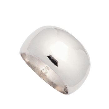 Anillo de Plata de Ley de delicado y elegante diseño que se ensancha y abomba ligeramente en el frente en un diseño que podrás c