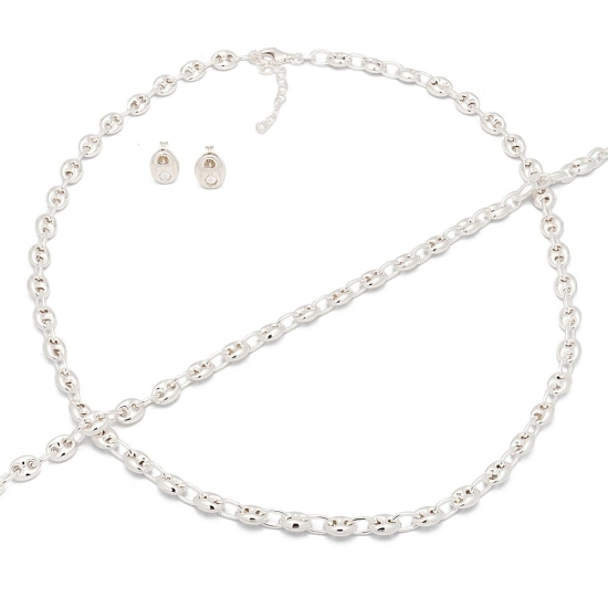 Atractiva gargantilla en Plata de Ley maciza con motivo de calabrote mini que no te cansarás de ponértela porque te quedará bien