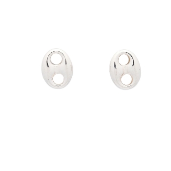 Pendientes Plata de Ley maciza con motivo de calabrote mini, ideal para combinar con la gargantilla y/o la pulsera del mismo mot