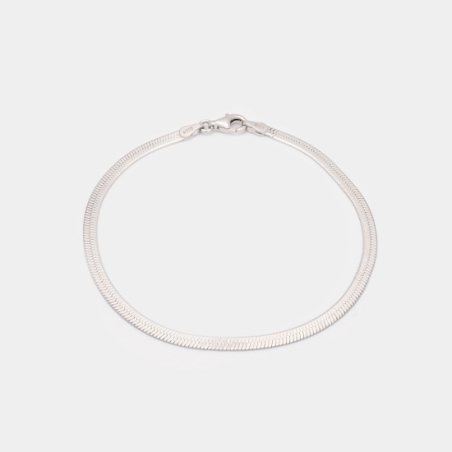 Pulsera de Plata de Ley rodiada, que con su original eslabón tejido, nos ofrece una pieza muy especial que se adapta a tu piel c