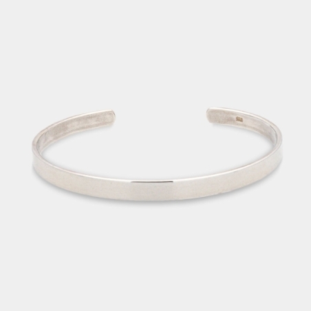 Brazalete de Plata de Ley lisa, ideal para grabar una pequeña frase en un momento especial, simplemente llevar un complento senc