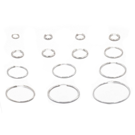 Aro de Plata de Ley de 2,5mm de grosor. Esta colección de aros gruesos la componen 14 tamaños diferentes para que puedas encontr