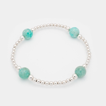 Ya conocerás nuestras pulseras de bolitas de plata combinadas con piedras semipreciosas, que son ya un clásico de nuestras tiend