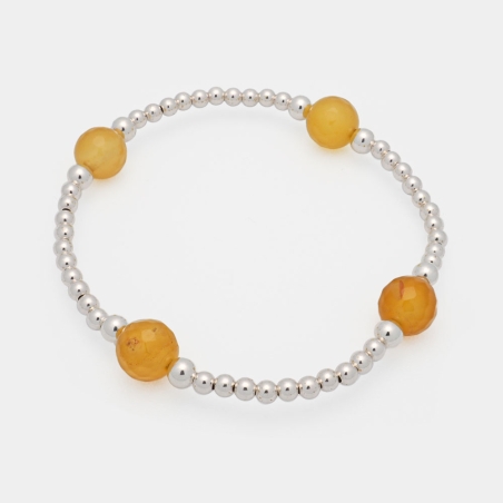 Ya conocerás nuestras pulseras de bolitas de plata combinadas con piedras semipreciosas, que son ya un clásico de nuestras tiend