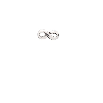 Pendiente mini de Plata de Ley con forma de infinito. Se vende suelto para que puedas hacer la combinación que más vaya contigo,