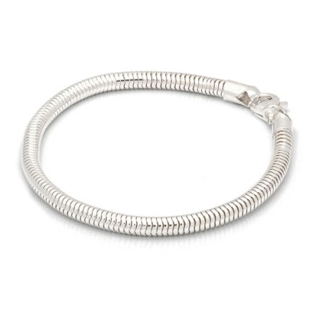 Sugerente pulsera de Plata de Ley cola de topo de 4mm de grosor y 19cm de longitud con cierre mosquetón. Modelo unisex que podrá
