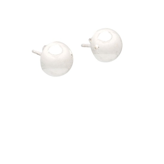 Pendientes de Plata de Ley rodiada de 9mm de diámetro y 6,2mm de altura. Un básico que podrás combinar con cualquier gargantilla
